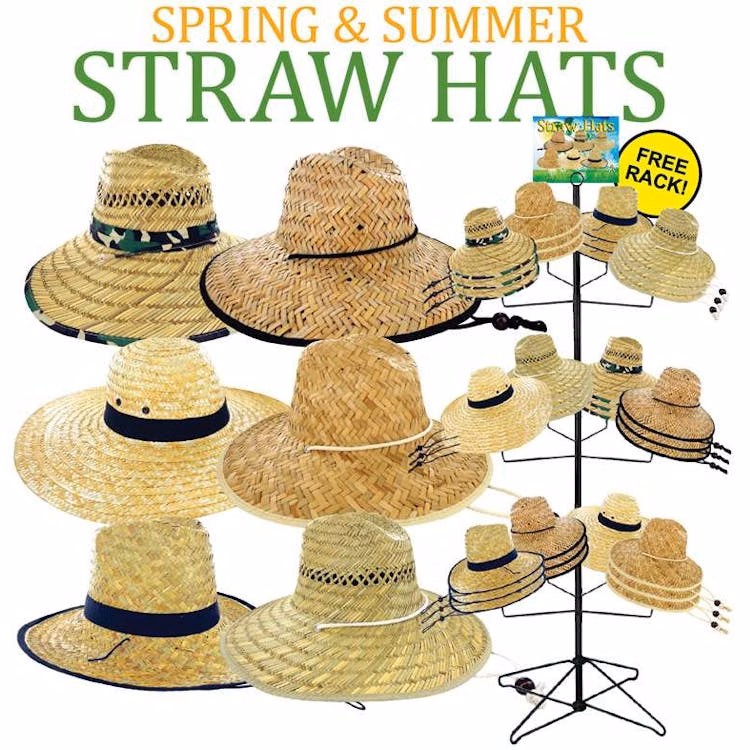 Summer Straw Hats Assorted Colors