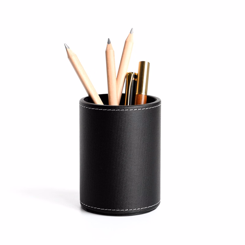 Leather Round Pen Holder