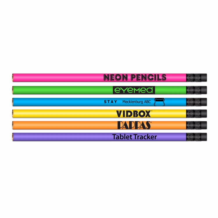 #2 HB Lead Pencils - Neon Barrel Colors