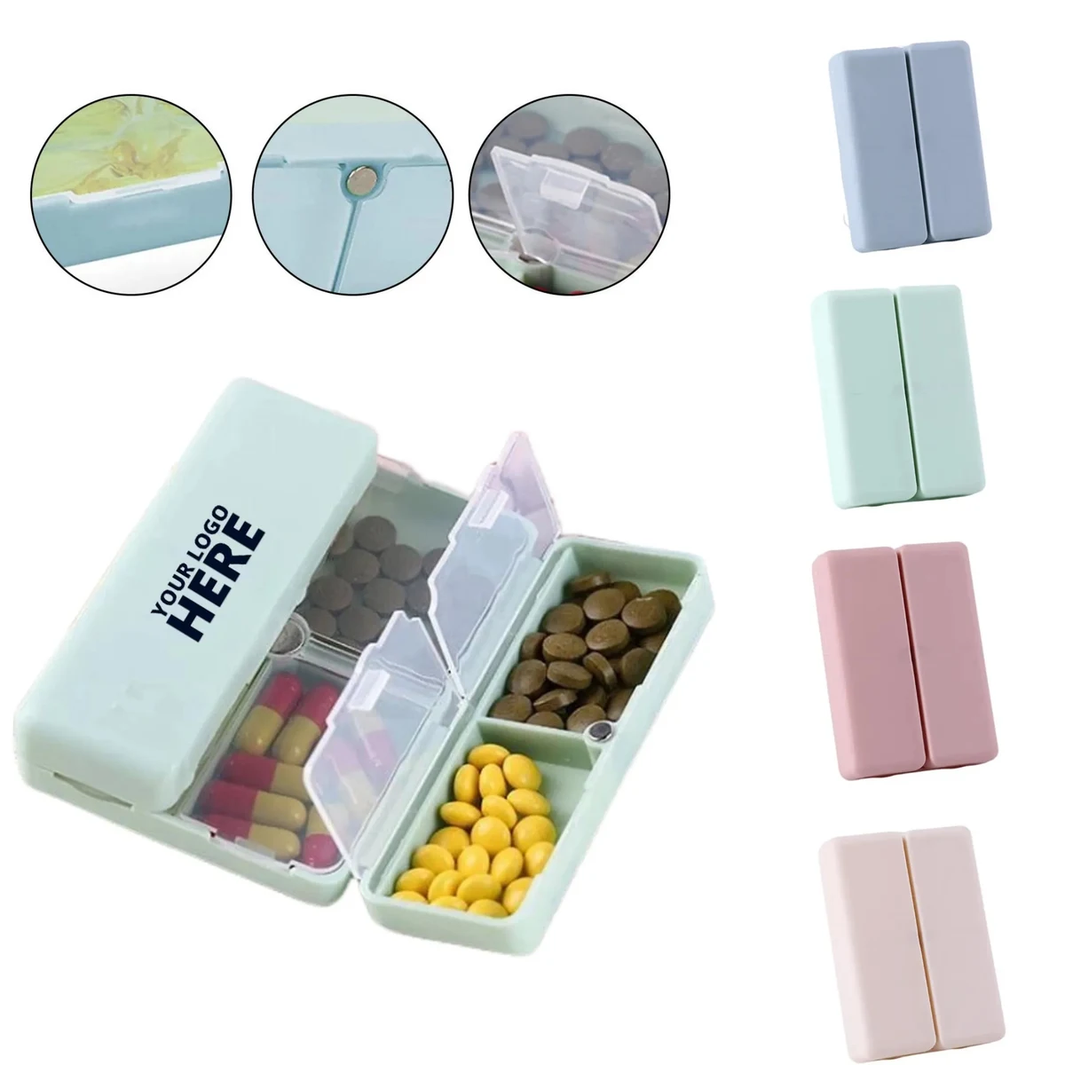 7 Compartments Portable Pill Case 1
