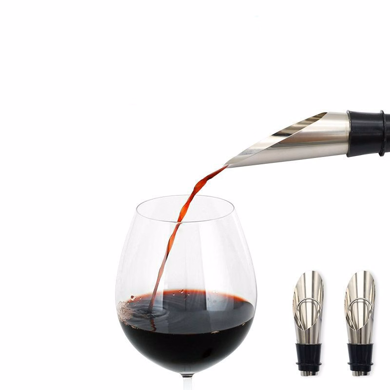 Stainless Steel Wine Pourer w/Wine Stopper