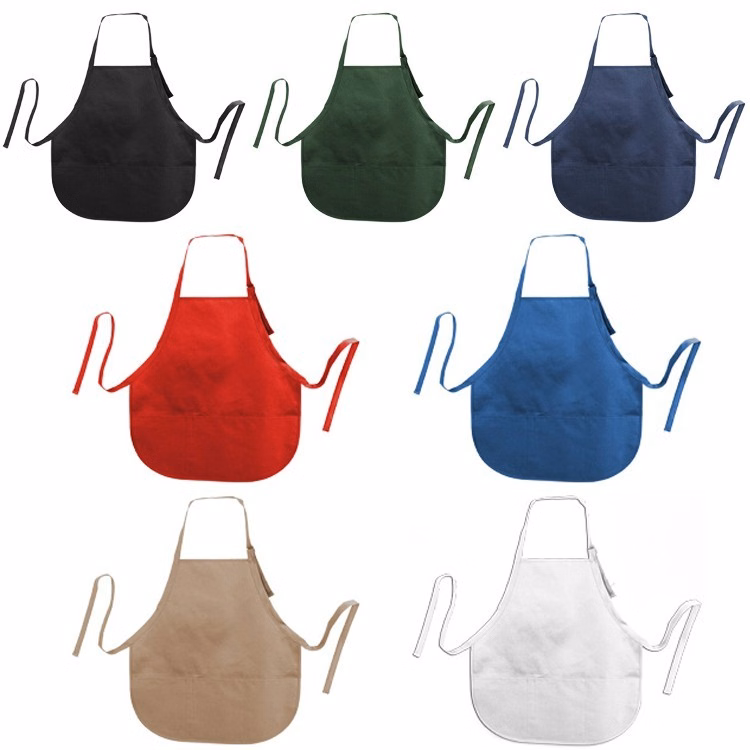 Adjustable Neck Strap Cotton Twill Apron - Blank