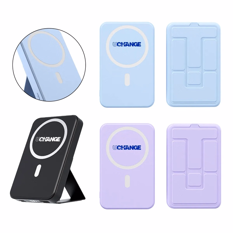 Magnetic Wireless Power Bank With Fold-Out Stand