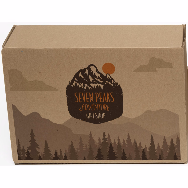 Full Color Natural Brown Display Mailer Box w/Outside Imprint (12" x 9" x 4")