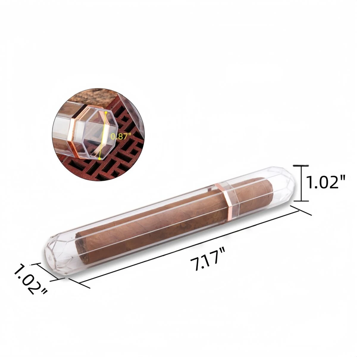 MOQ10 Acrylic Cigar Tube 1