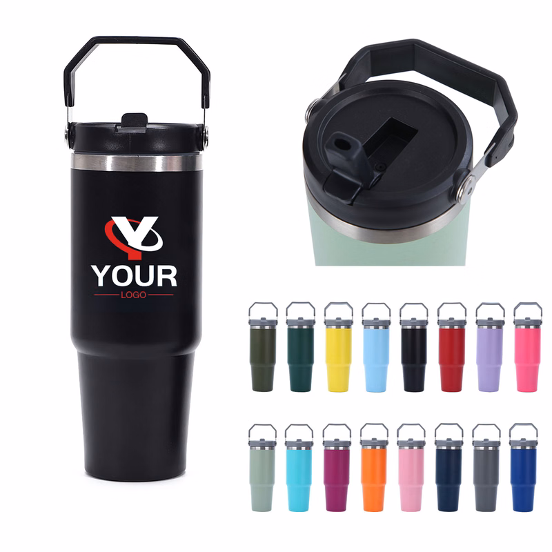 304 Stainless Steel Insulated Travel Tumbler with Handle