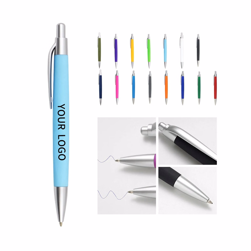 Smooth Writing Plastic Ballpoint Pen with Comfortable Grip