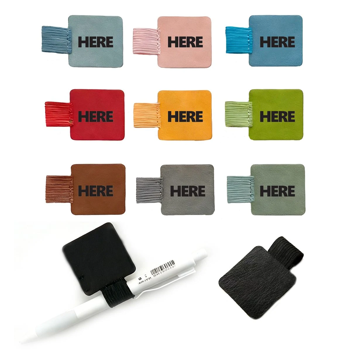 Leather Journal Self-Adhesive Pen Holder 1