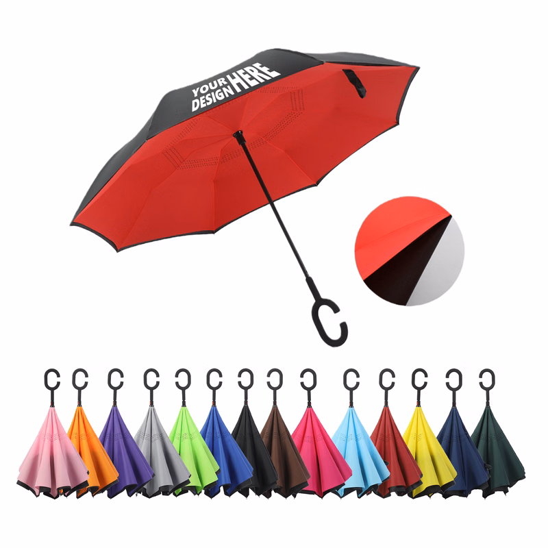 Reverse Close Umbrella with C-Handle