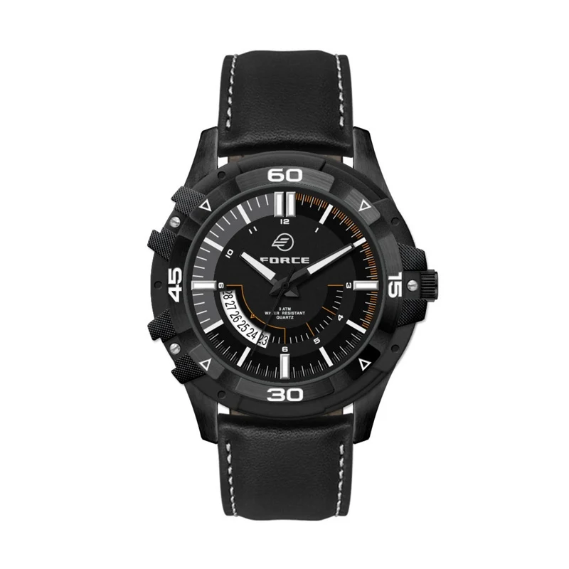 44MM, BLACK METAL CASE, 3-HAND MVT, DTE 1