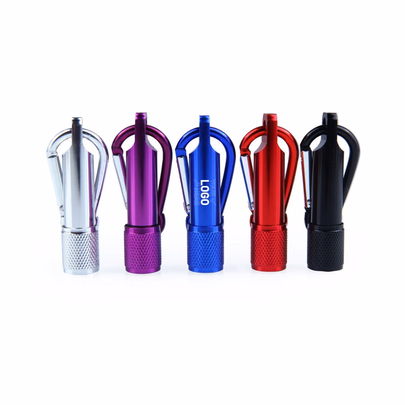 Mini pocket flashlight with keychain