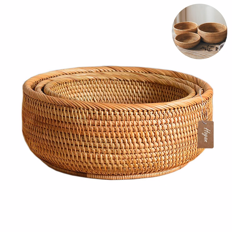 Rattan Hand-Woven Snack Basket