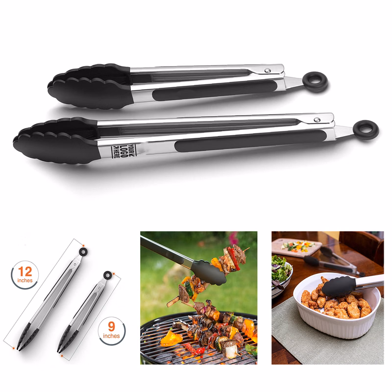 Cooking Kitchen Tongs with Silicone Tips