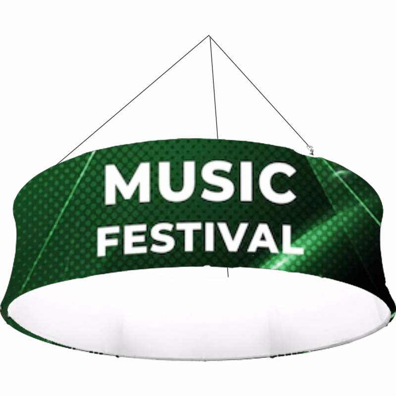72"dia X 21"h Round Hanging Banner - Fabric Only