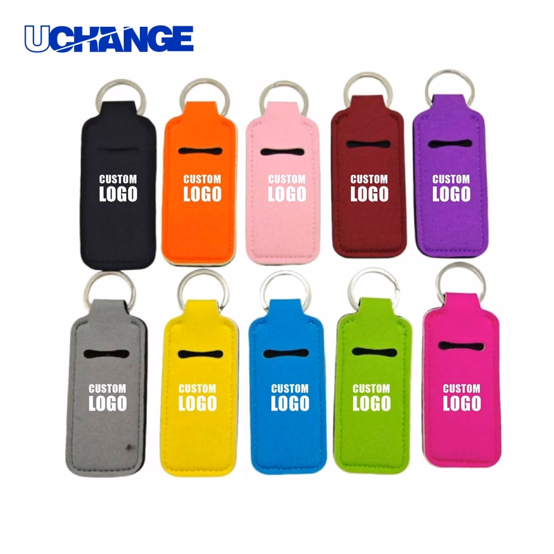 Neoprene Lipstick Case Keychain