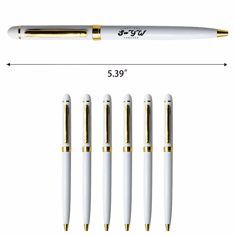 Colgate Metallic White Ballpoint Pen MOQ 100