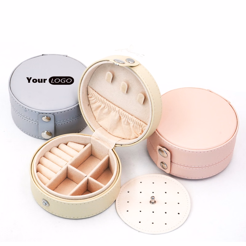 Pu Mini Round Jewelry Box