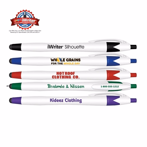 iWriter Silhouette Stylus & Retractable Ballpoint Pen with Blue Ink