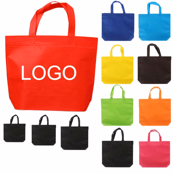 Heat Sealed Non-Woven Shopping Tote Bag(12 5/8" W x 14 15/16" H x 4" G)