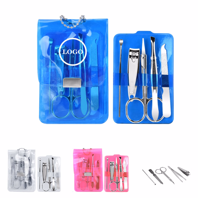 Portable 5-Piece Travel Manicure Kit with Bead Chain