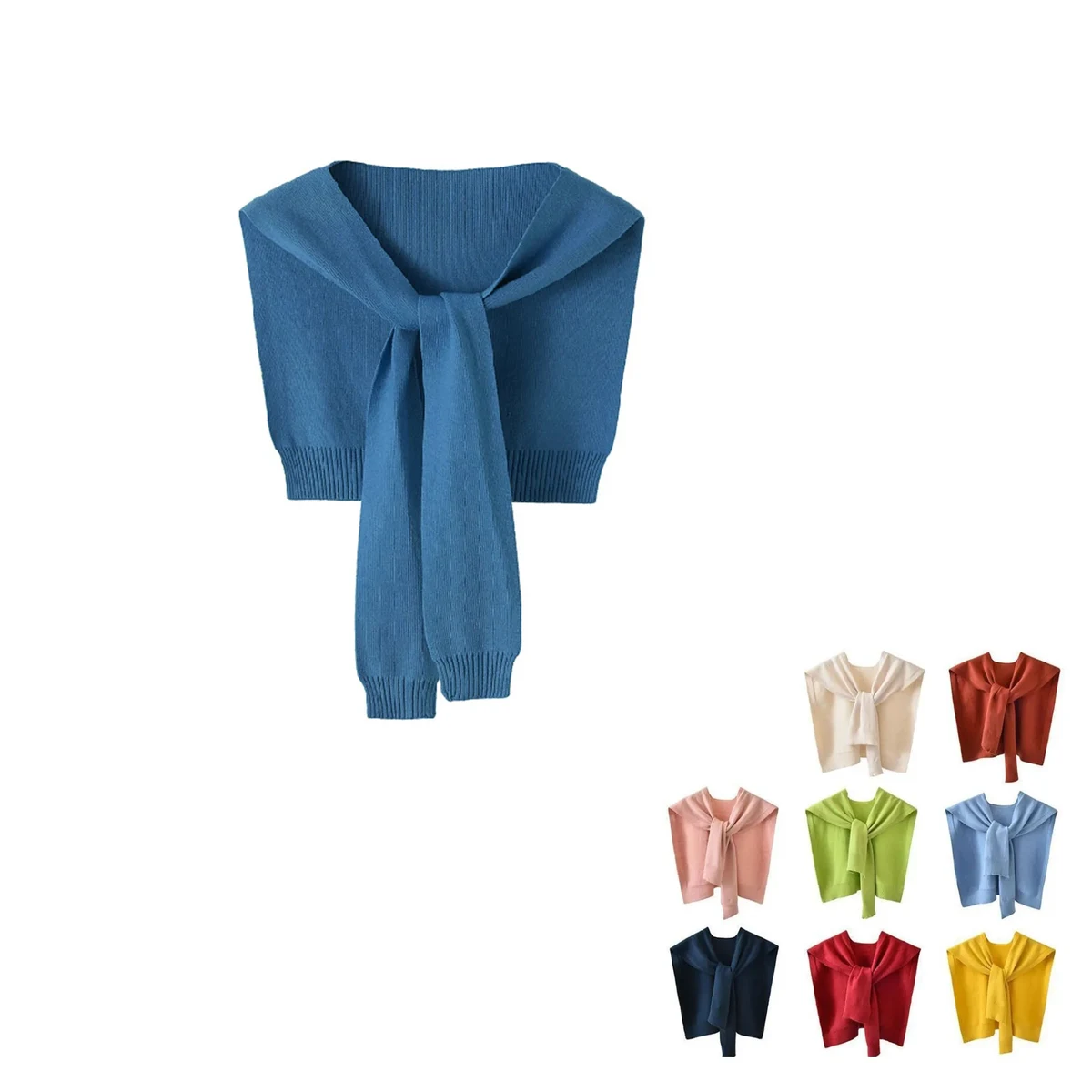 Unisex Knotted Shawl Fake Collar Scarf 1