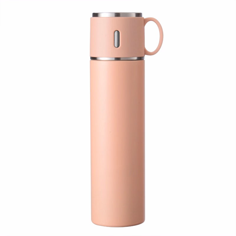 14 Oz. Stainless Steel Wide Mouth Water Bottle w/Lid Cup
