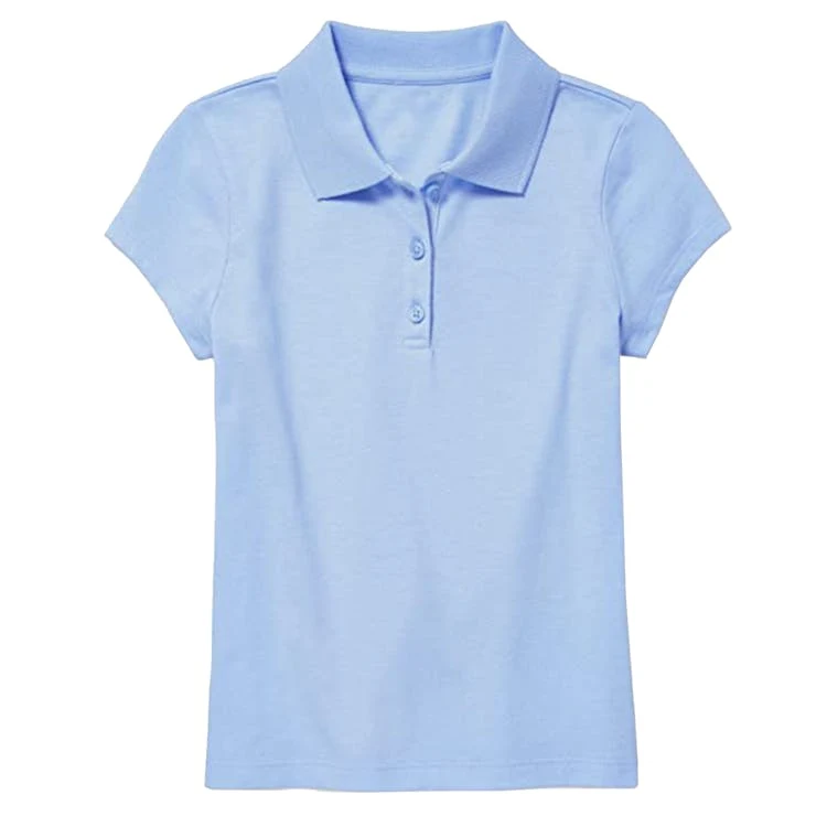Girls' Uniform Polos - Small Light Blue Short Sleeve 1