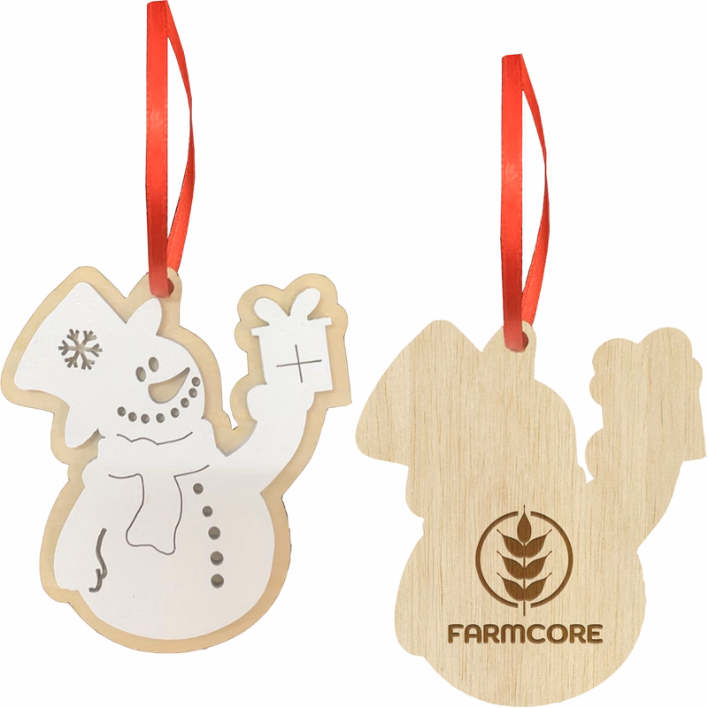Layered Wood Ornament: Snowman