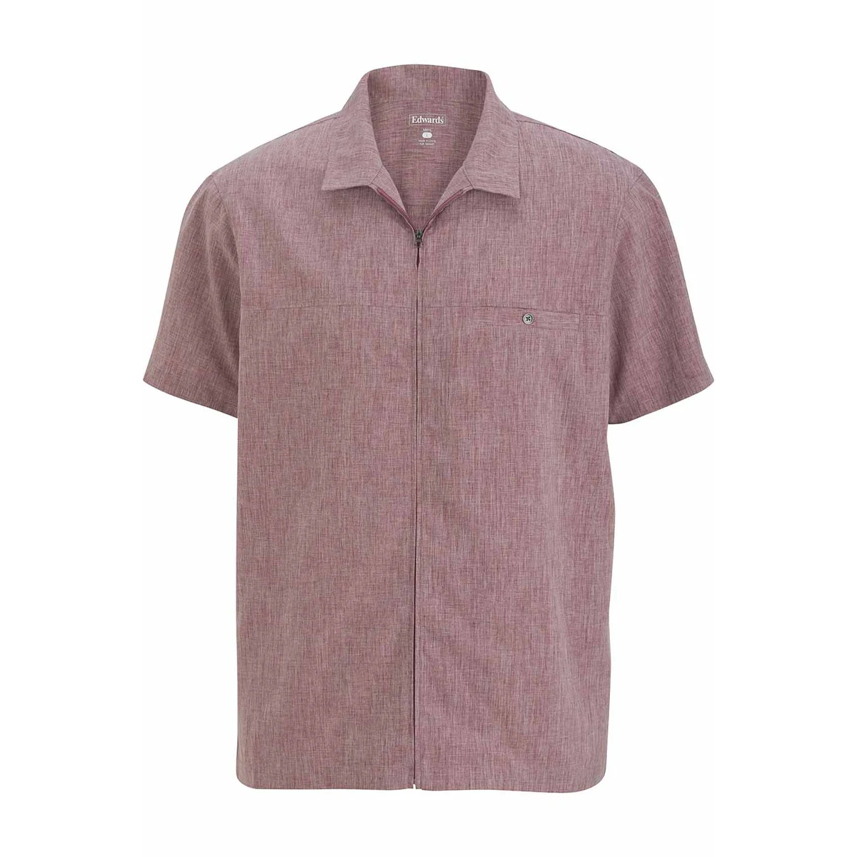 Mens V-Neck Zip Service Shirt 1