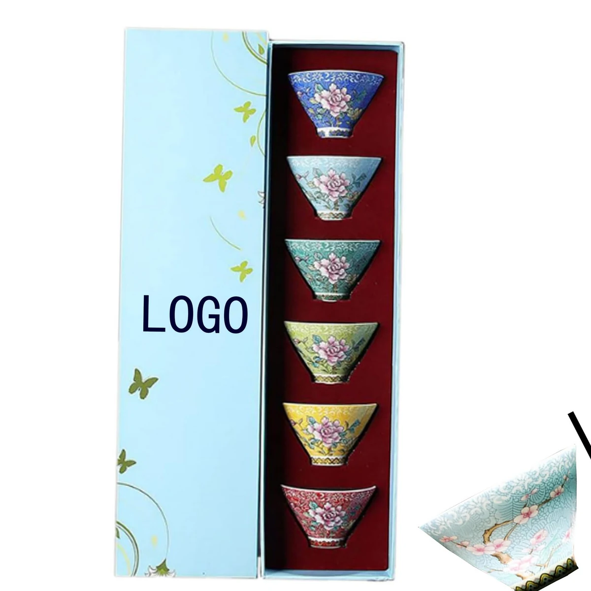 Chinese Ceramic Enamel Tea Cup 1
