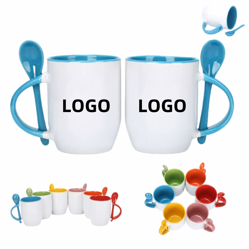 Heat-Transfer Coated Mug with Spoon