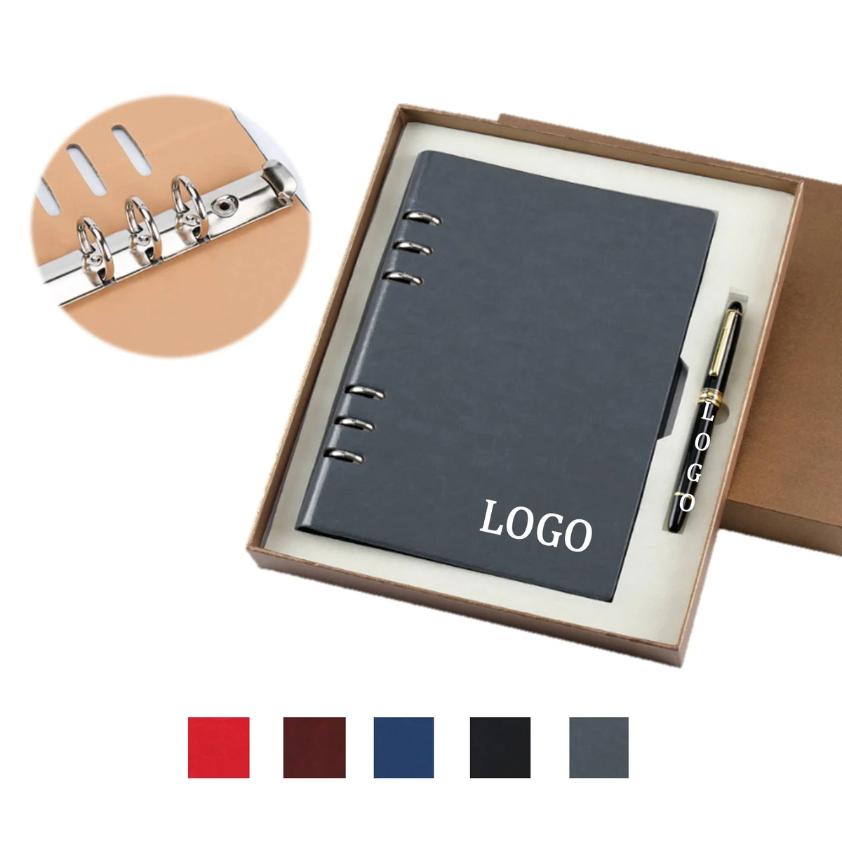 Business Set Refillable Notebook With Pen 1