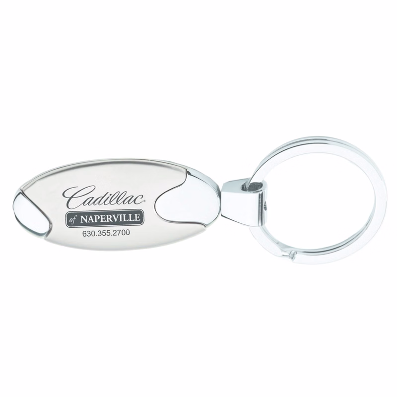 Millennium Series Oval Two Tone Keychain