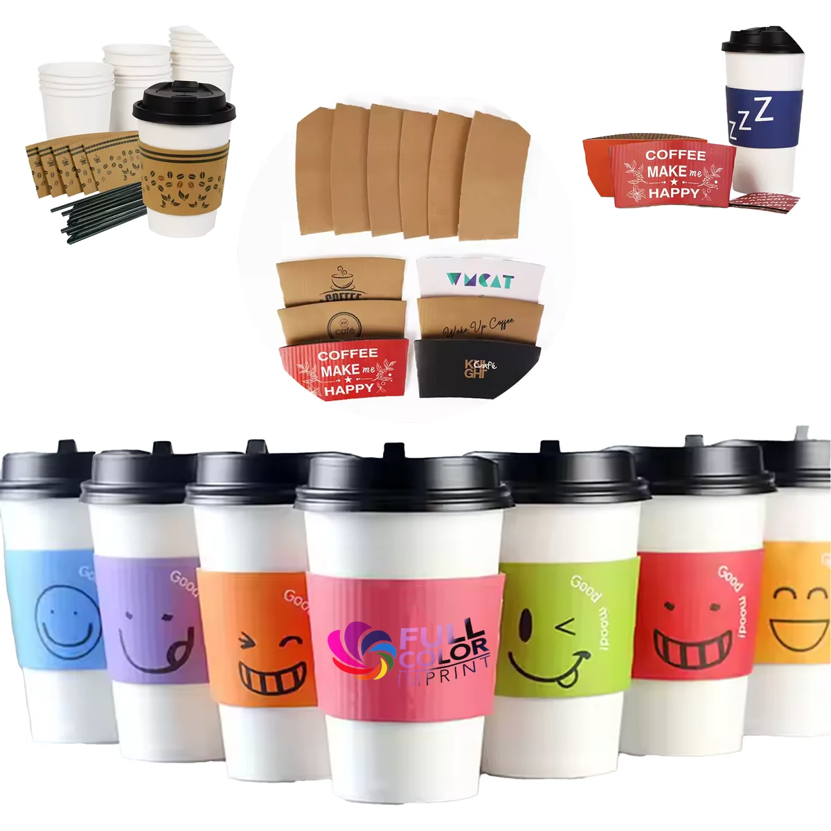MOQ 500pcs Branded Corrugated Cup Wraps 1