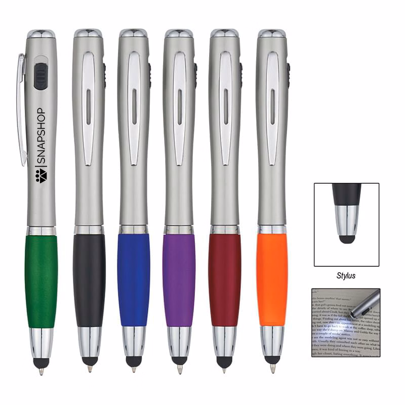Trio Pen With LED Light And Stylus