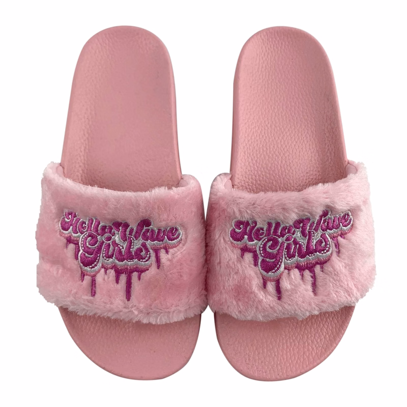 Fur Strap Slides
