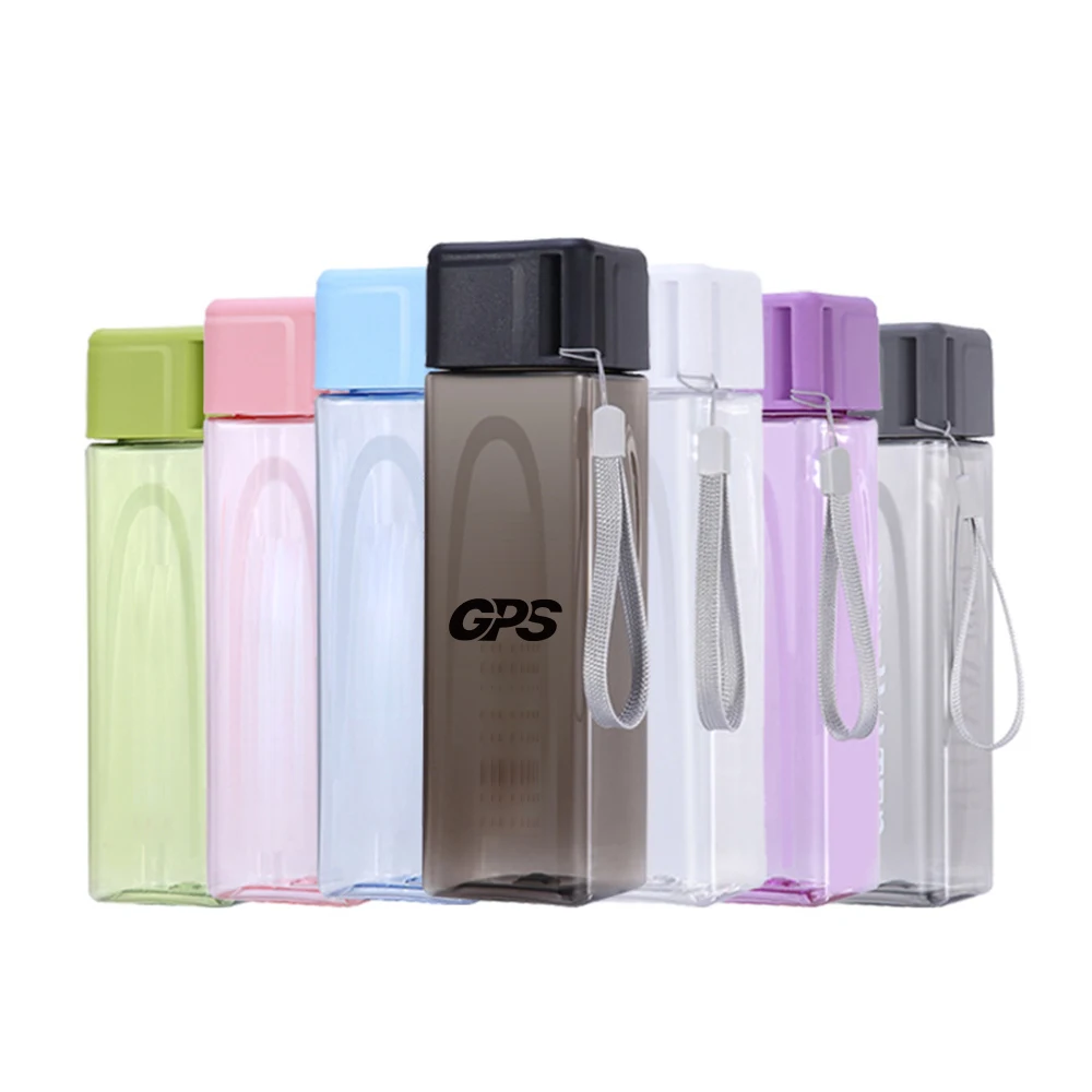 500ml Square shaper water bottle bottle with rope 1