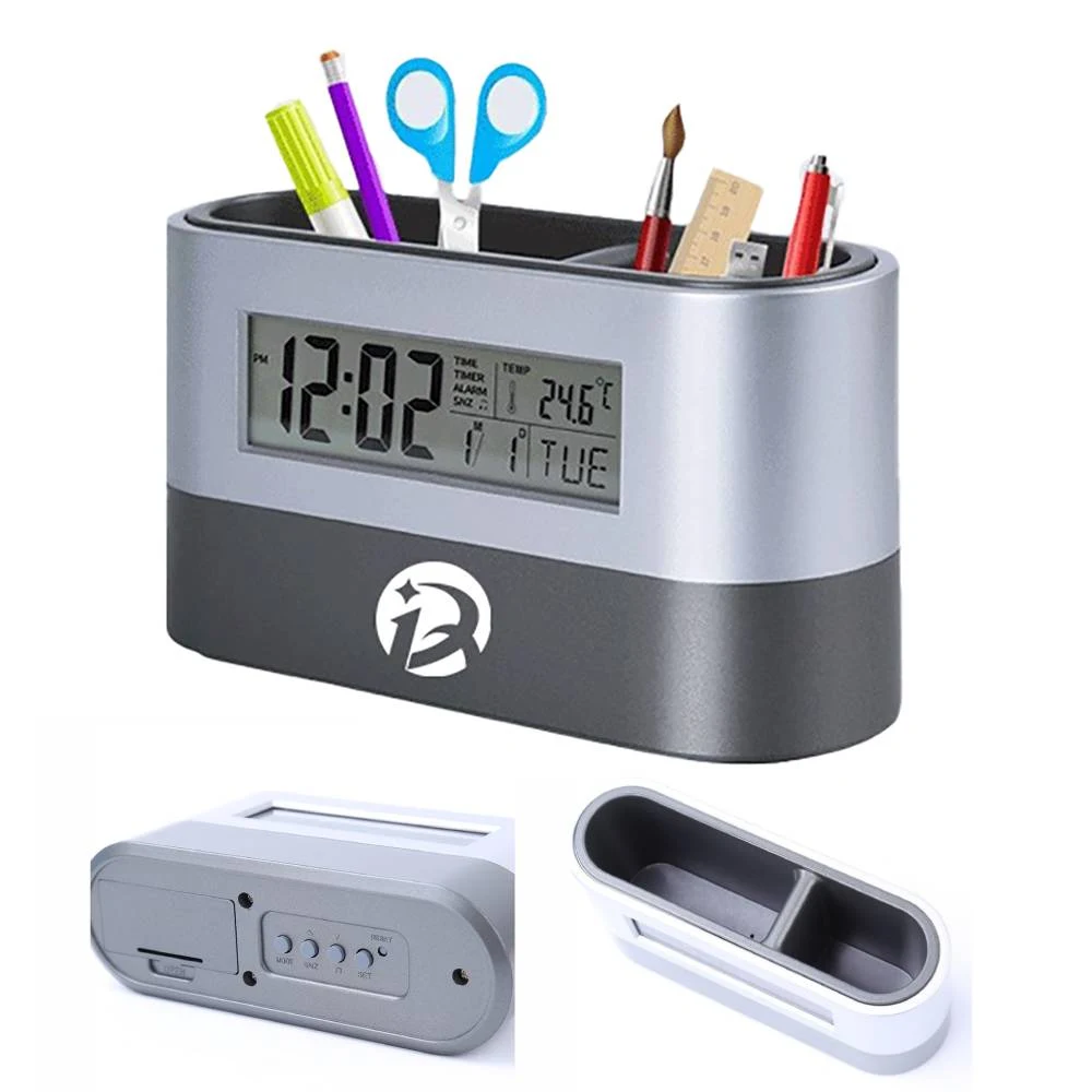 Multifunction Pen Holder W/ Clock, Calendar & Thermometer 1