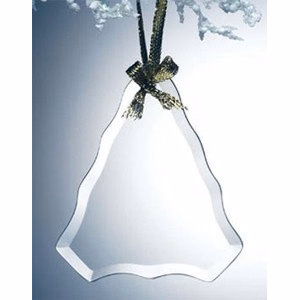 Beveled Jade Glass Ornament - Tree