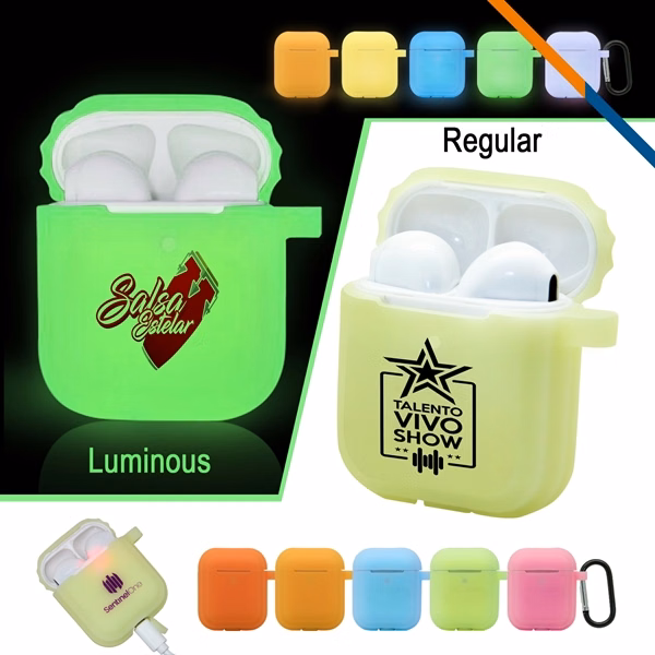 Custom Luminous Glow Silicone Earbud Case 2.22 Inch — Premium Tech Gift