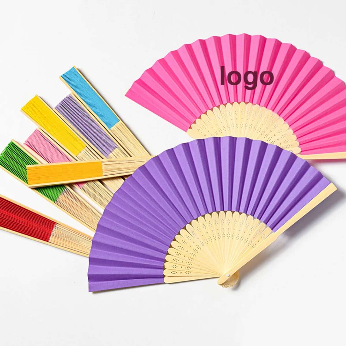 Traditional Bamboo Frame Paper Fan 1