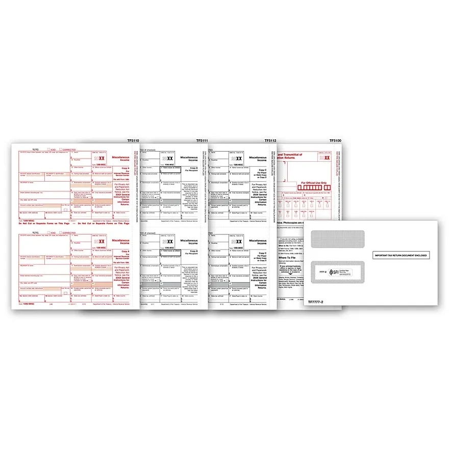 1099-MISC Income Forms & Envelopes Kit, 3-Part - 50 sets/pk 1