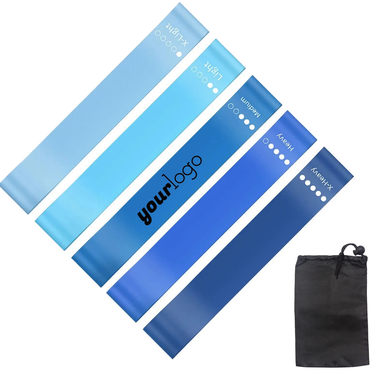 Color-Coded Resistance Loop Bands with Guide & Bag 1
