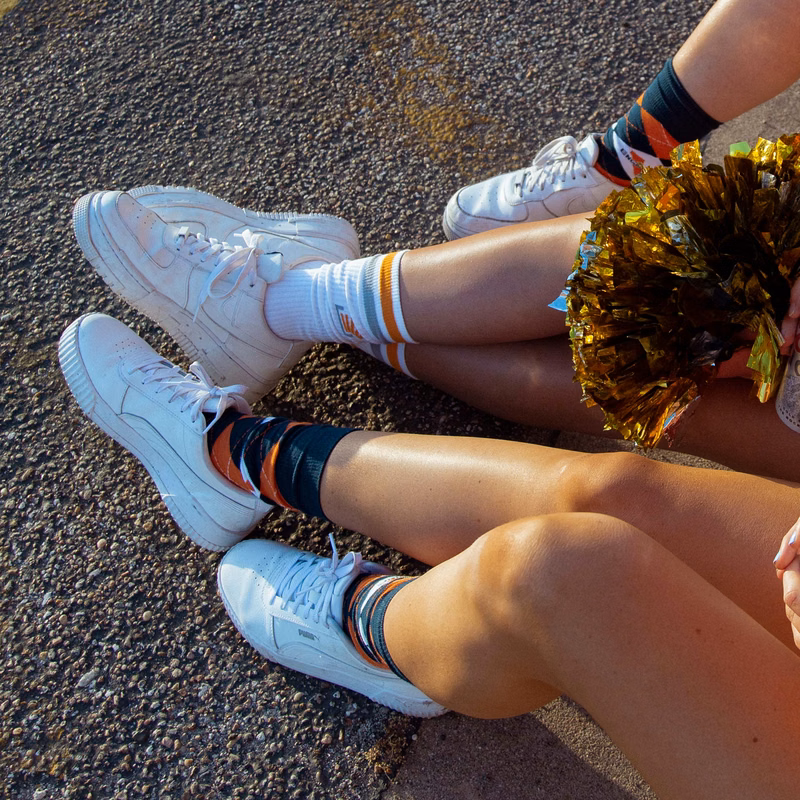Synthetic Blend Cheerleading Socks - Spirit-Lifting Support - American Made