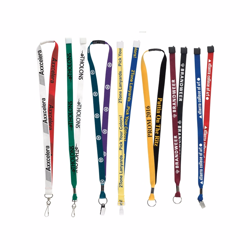5/8" Two Tone Silk Screen Lanyard