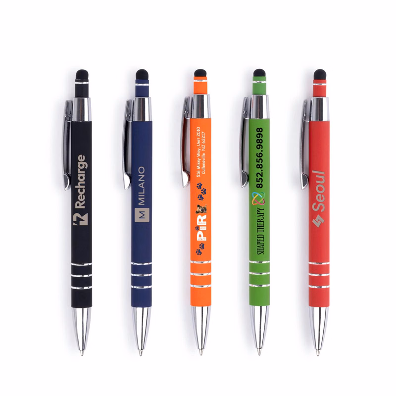 Small Batch -Karina Stylus Satin Soft Touch Click Metal Pen
