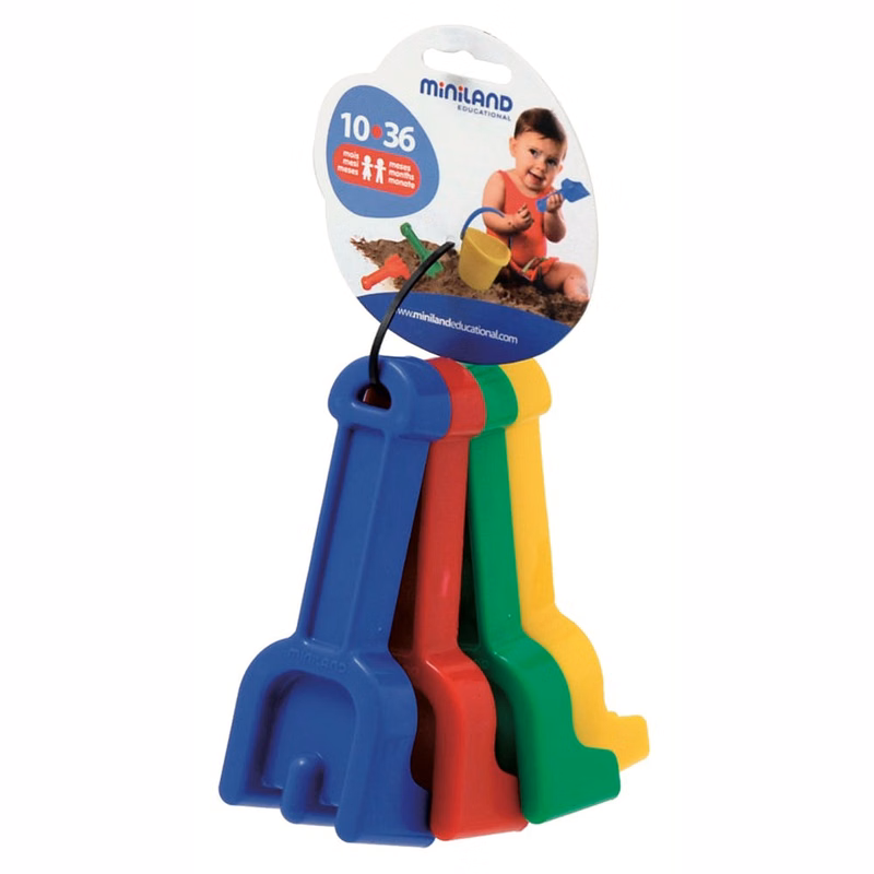 Baby Sand Rakes - 4 Pack Assorted