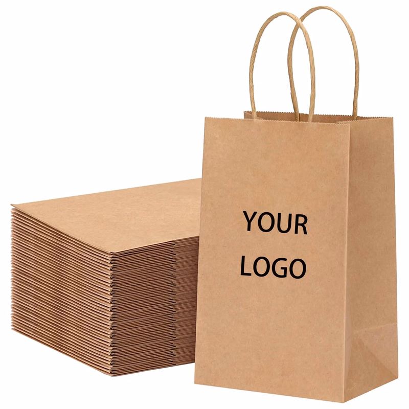 Brown paper bag with handle