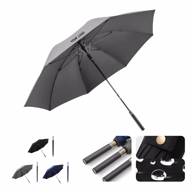 Large Waterproof Umbrella with Carbon Fiber Handle