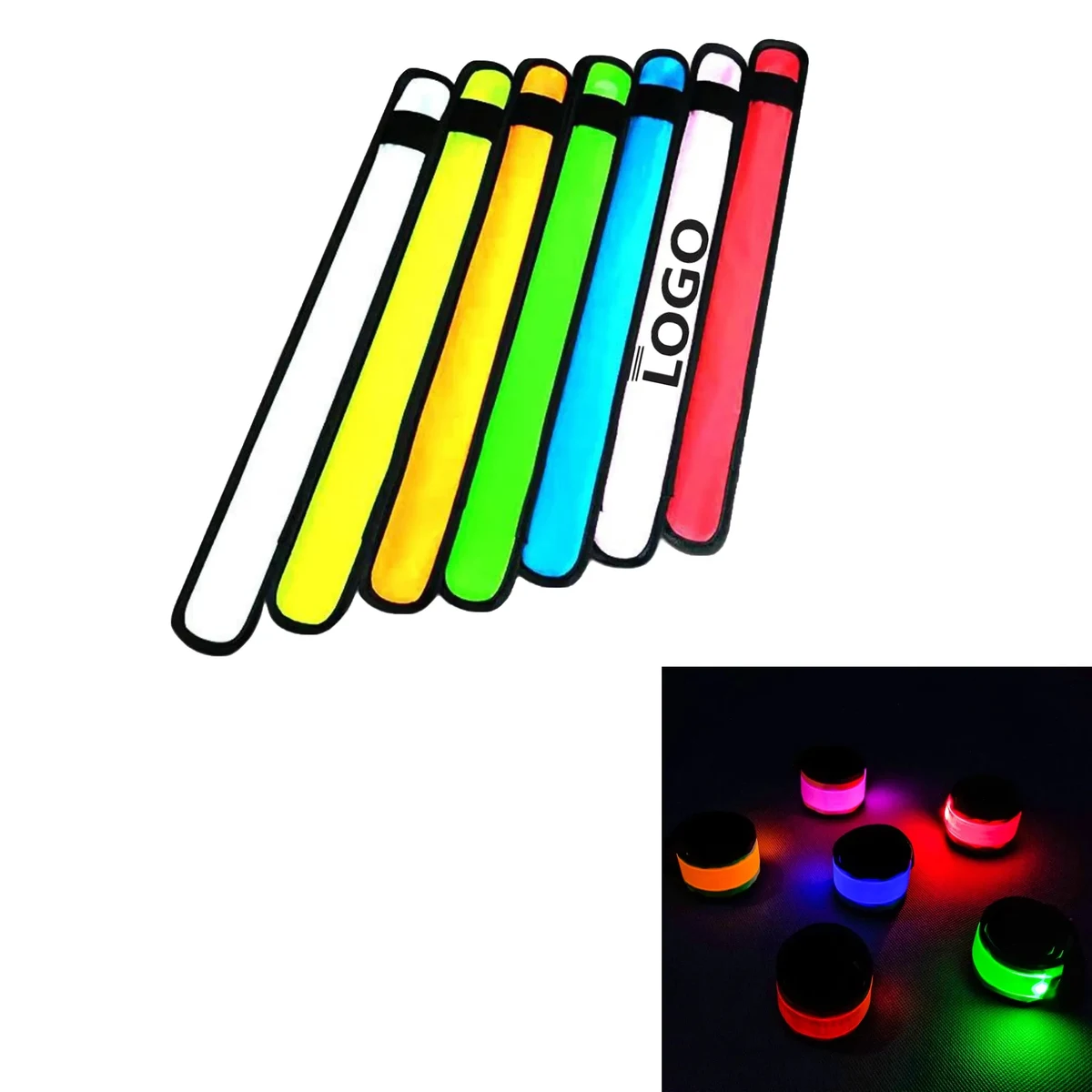 LED Slap Bracelet Wristband MOQ 100PCS 1